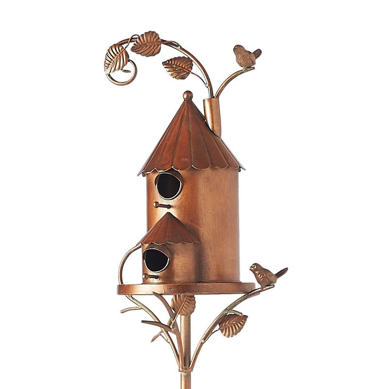 Outdoor Decorative Metal Birdhouse Garden Stakes