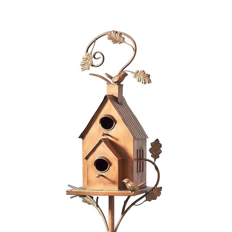 Outdoor Decorative Metal Birdhouse Garden Stakes
