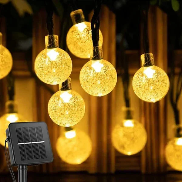 Outdoor Decorative Solar String Lights – Elegant Design & Automatic Solar Charging