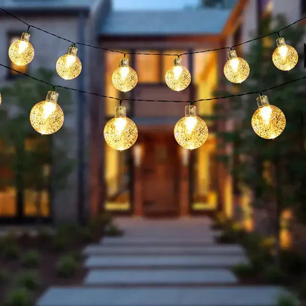 Outdoor Decorative Solar String Lights – Elegant Design & Automatic Solar Charging