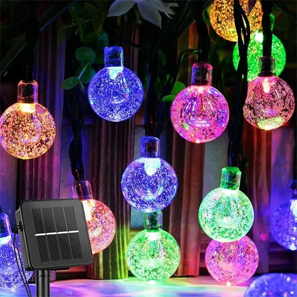 Outdoor Decorative Solar String Lights – Elegant Design & Automatic Solar Charging