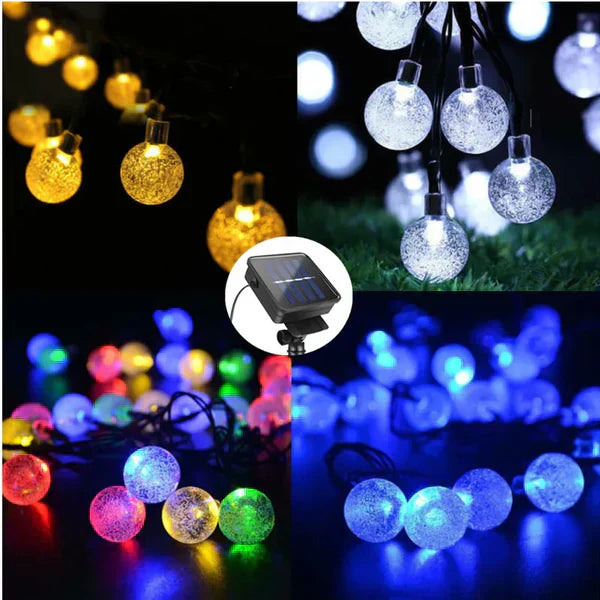 Outdoor Decorative Solar String Lights – Elegant Design & Automatic Solar Charging