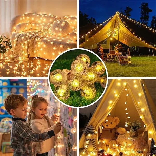 Outdoor Decorative Solar String Lights – Elegant Design & Automatic Solar Charging