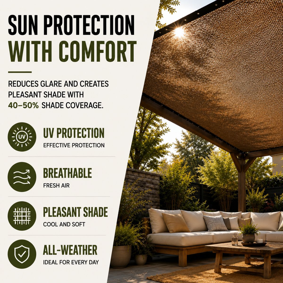 Outdoor Mesh Shade Canopy