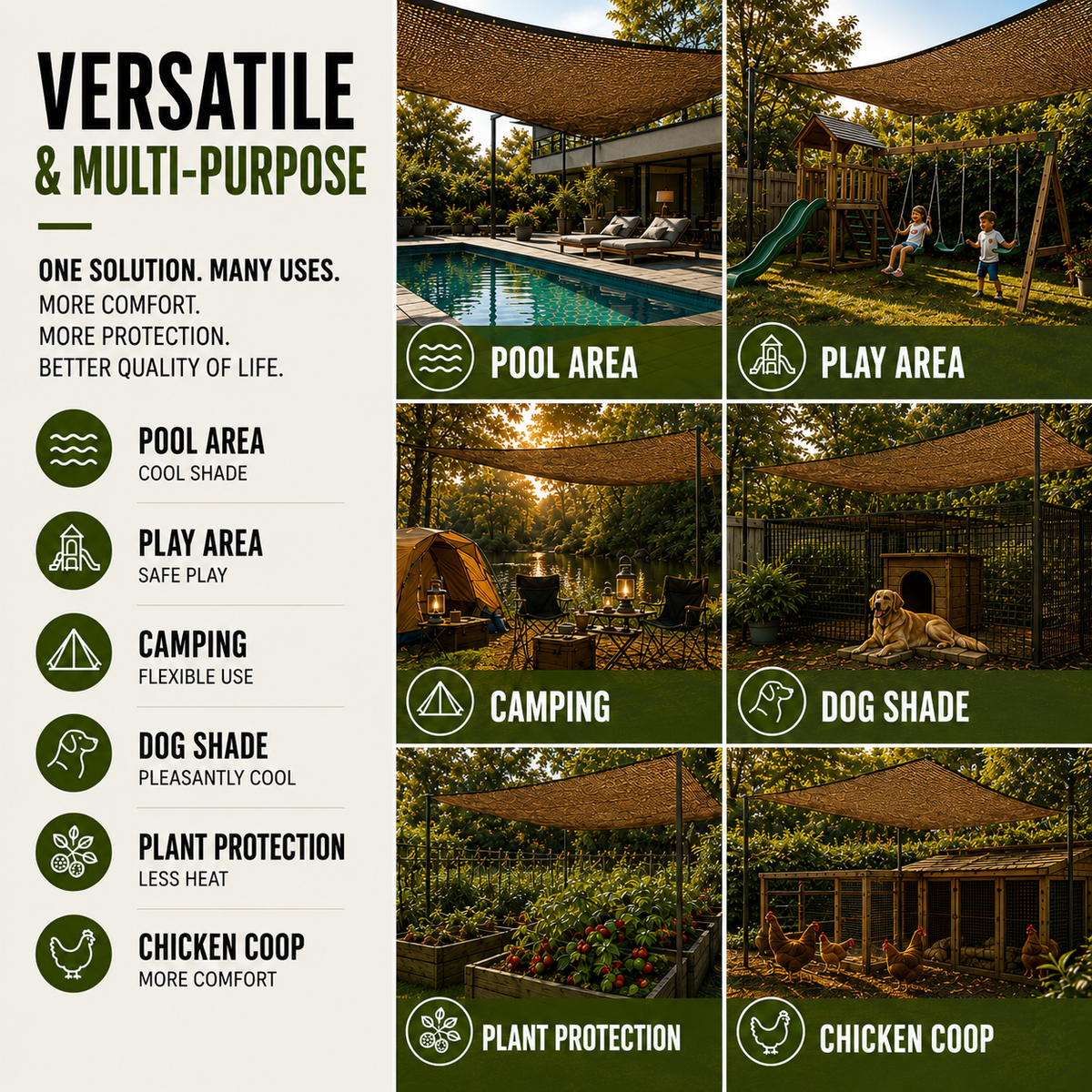 Outdoor Mesh Shade Canopy