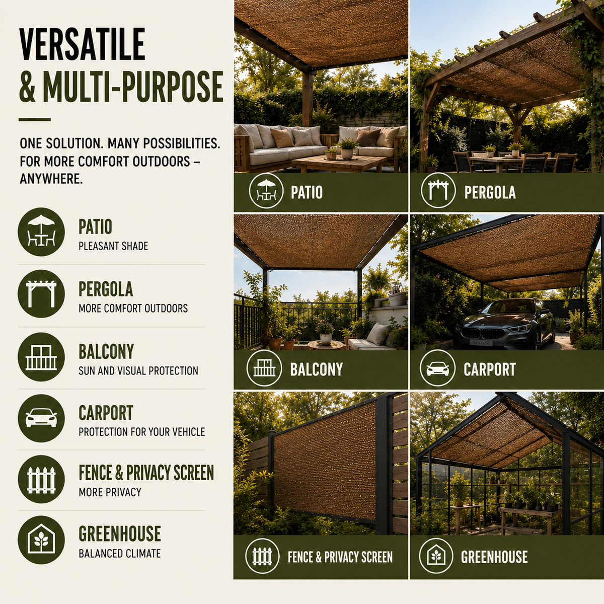 Outdoor Mesh Shade Canopy