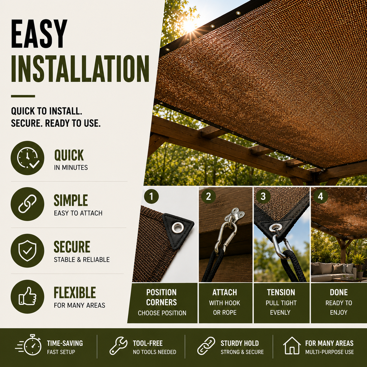Outdoor Mesh Shade Canopy