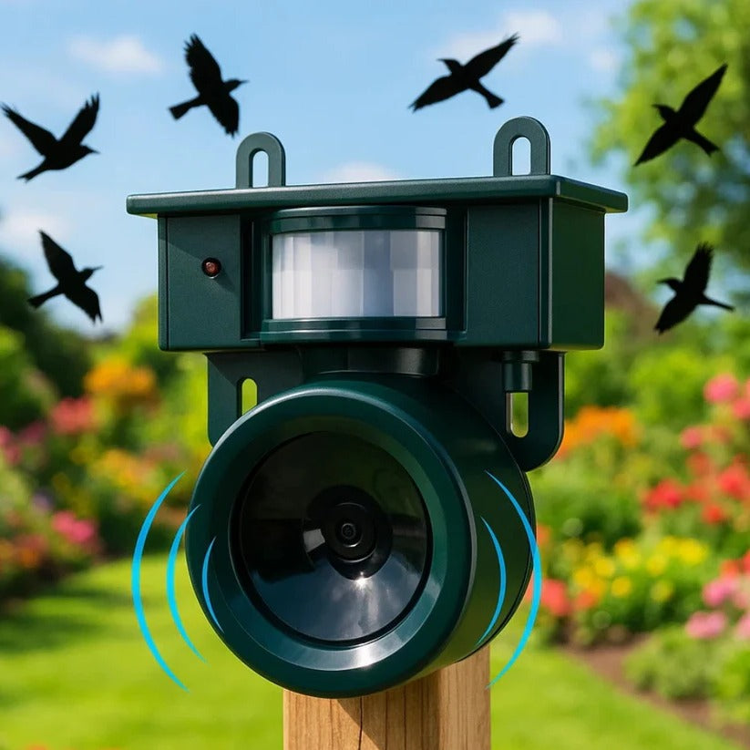 Outdoor Motion Sensor Bird Deterrent & Pigeon Repeller