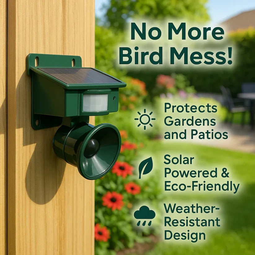 Outdoor Motion Sensor Bird Deterrent & Pigeon Repeller