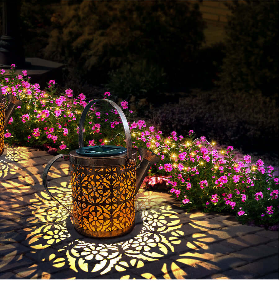 Outdoor Solar LED Waterfall Garden Light Decor