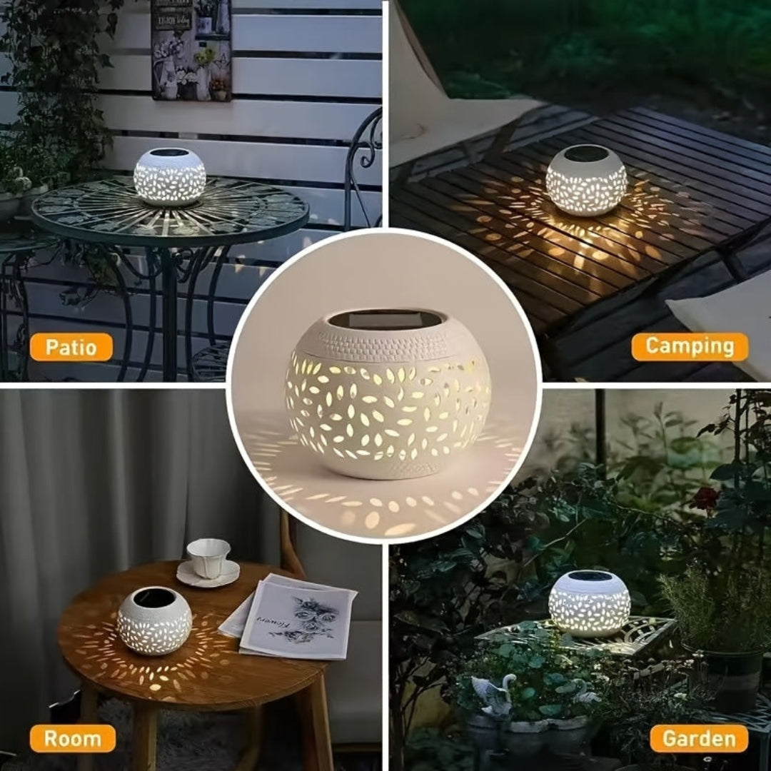 Outdoor Solar Table Lamp - Atmospheric Solar Table Light for Outdoors