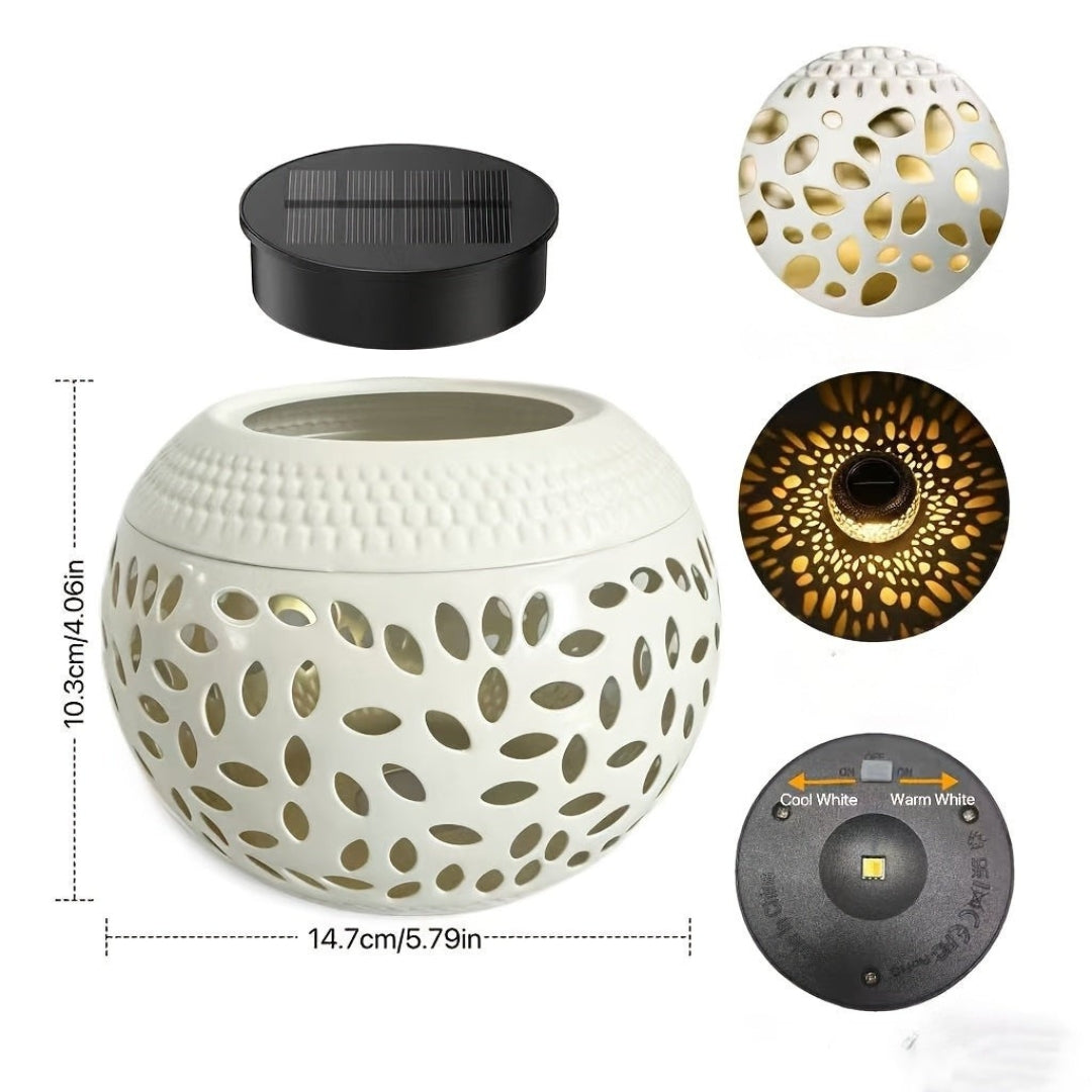 Outdoor Solar Table Lamp - Atmospheric Solar Table Light for Outdoors