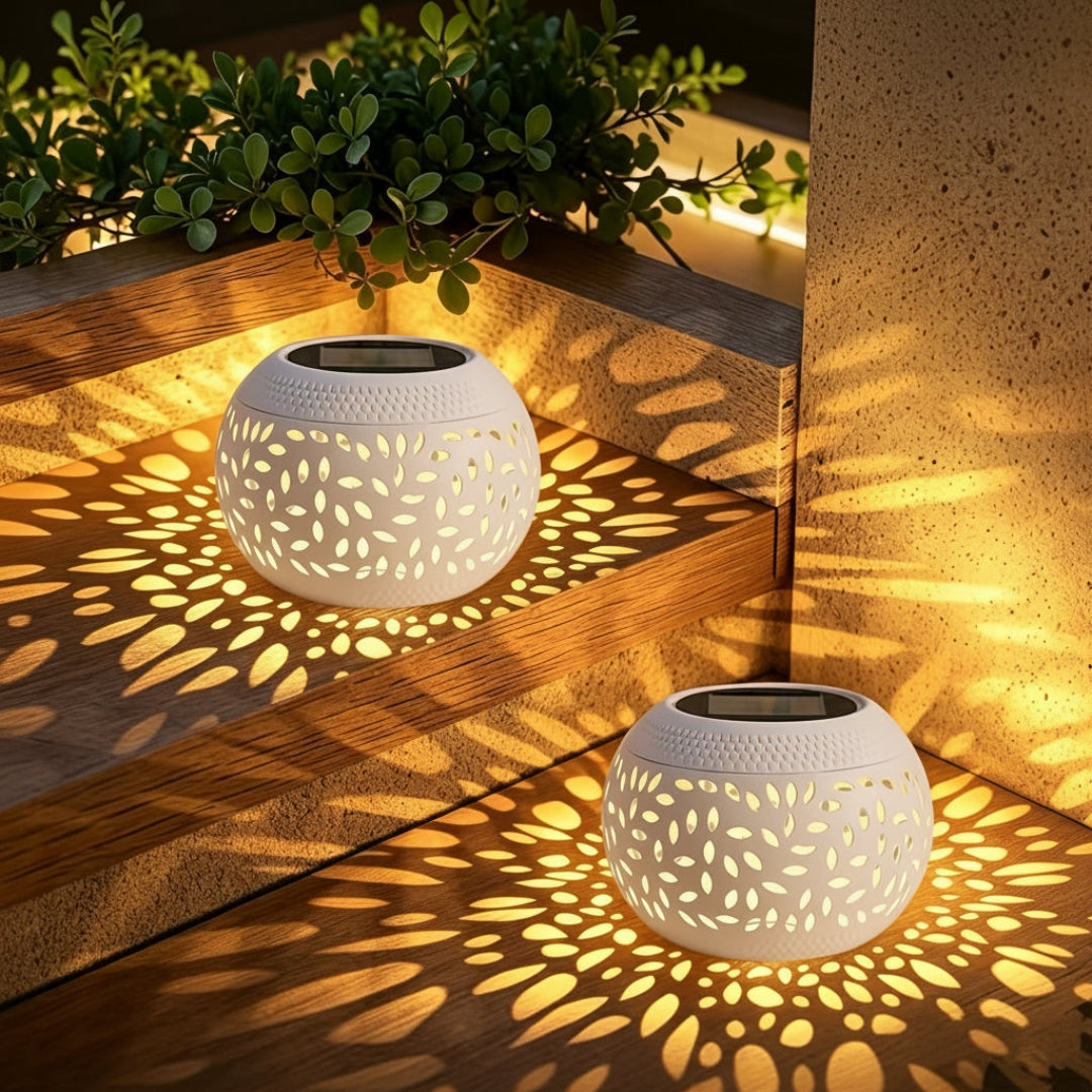 Outdoor Solar Table Lamp - Atmospheric Solar Table Light for Outdoors