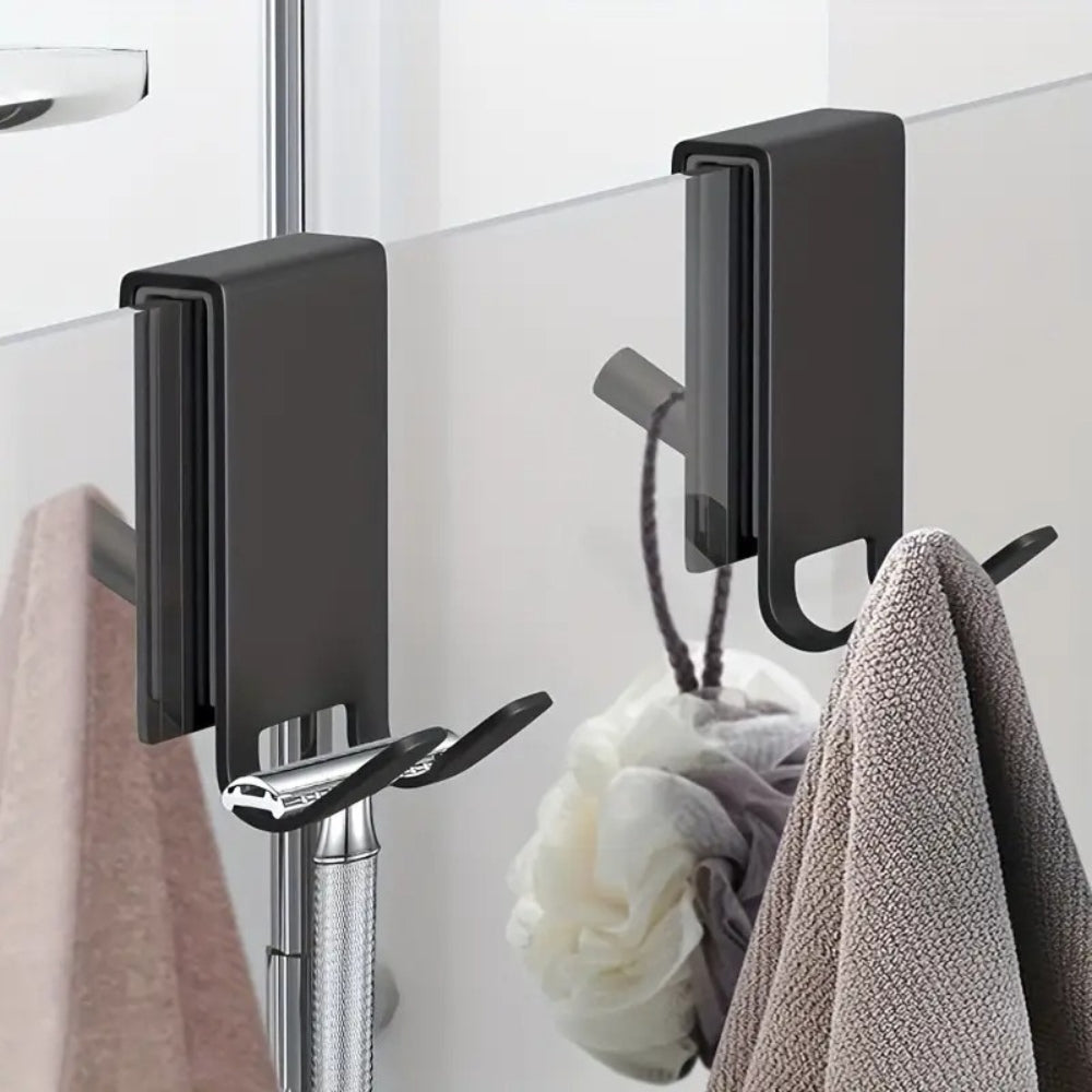 Over-the-Glass Stainless Steel Shower Door Hooks