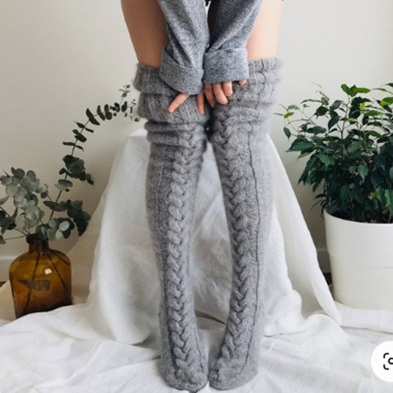 Over-the-Knee Knit Socks