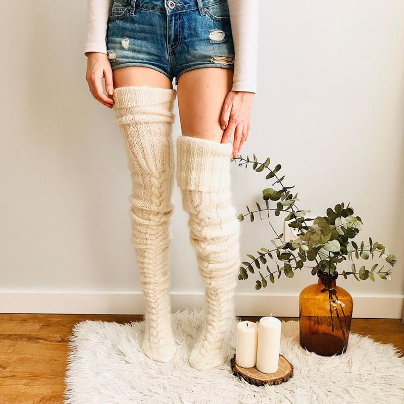 Over-the-Knee Knit Socks