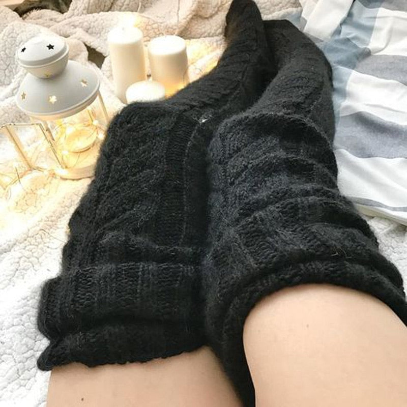 Over-the-Knee Knit Socks