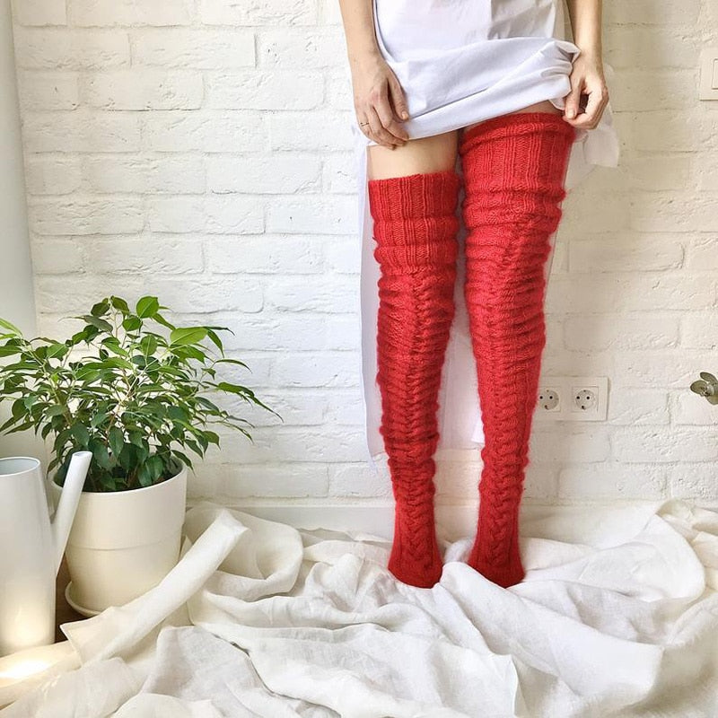 Over-the-Knee Knit Socks