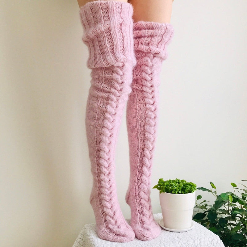 Over-the-Knee Knit Socks
