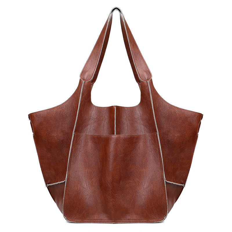 Oversized Leather Weekend Bag