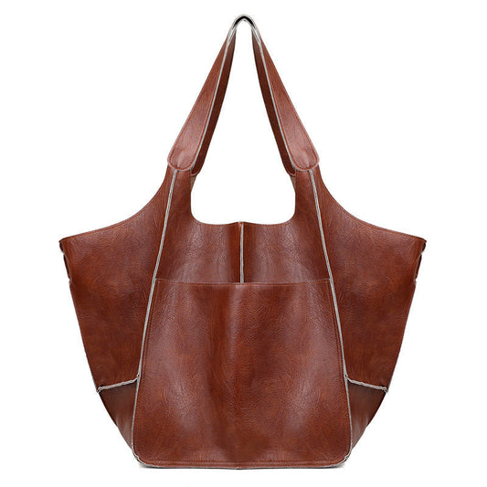 Oversized Leather Weekend Bag
