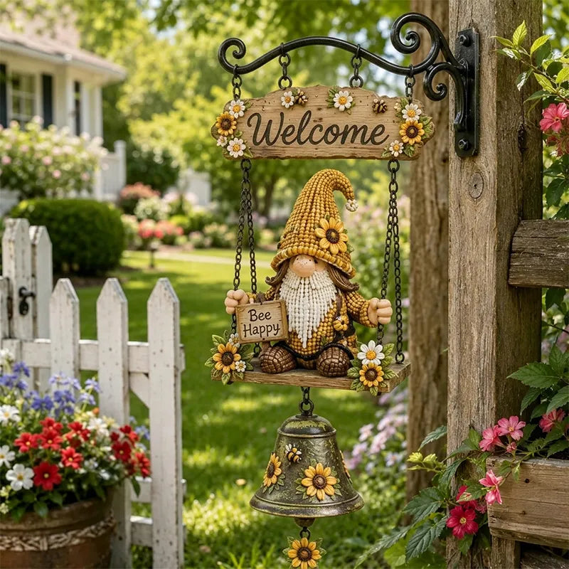 Patio Welcome Gnome Doorbell Decoration