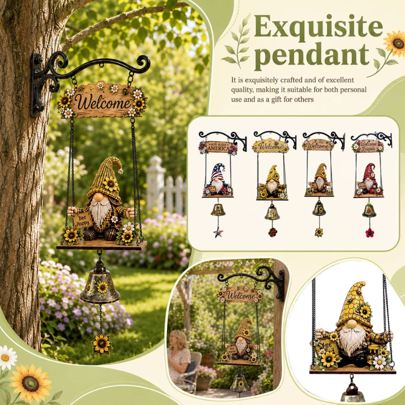Patio Welcome Gnome Doorbell Decoration