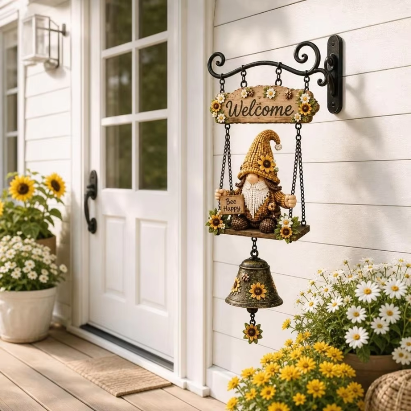 Patio Welcome Gnome Doorbell Decoration
