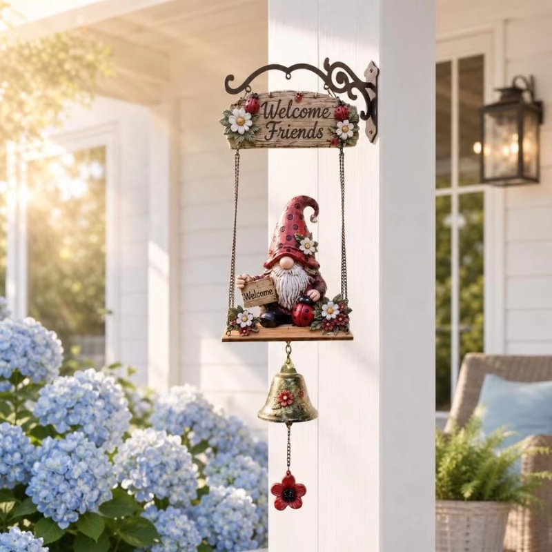 Patio Welcome Gnome Doorbell Decoration