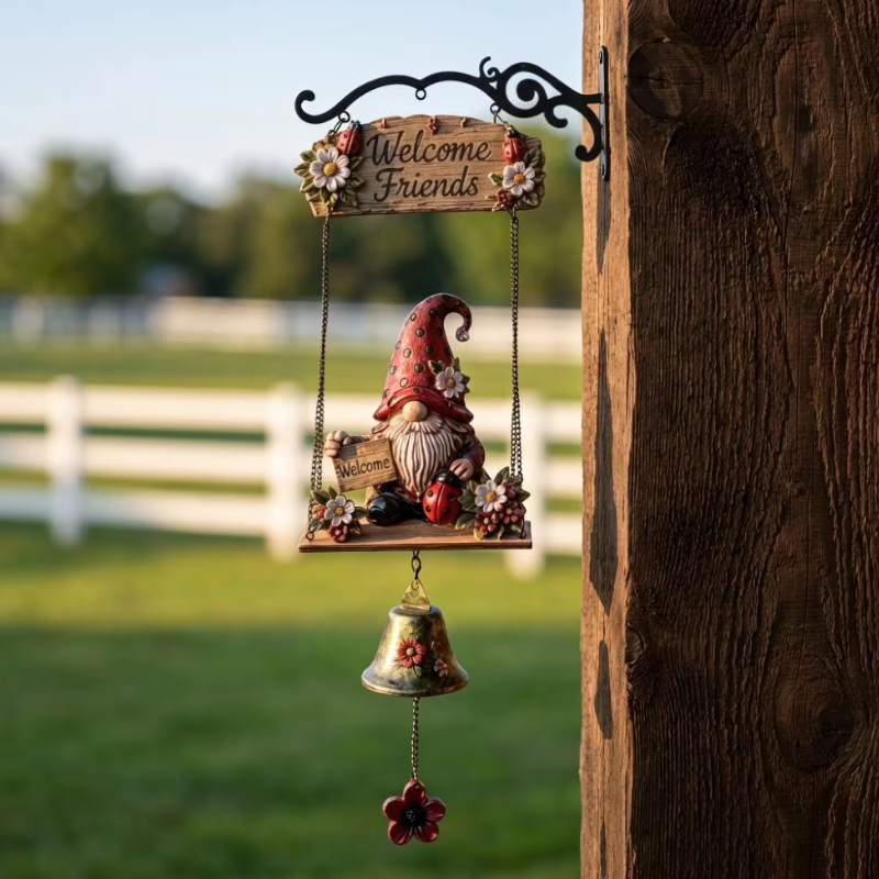 Patio Welcome Gnome Doorbell Decoration
