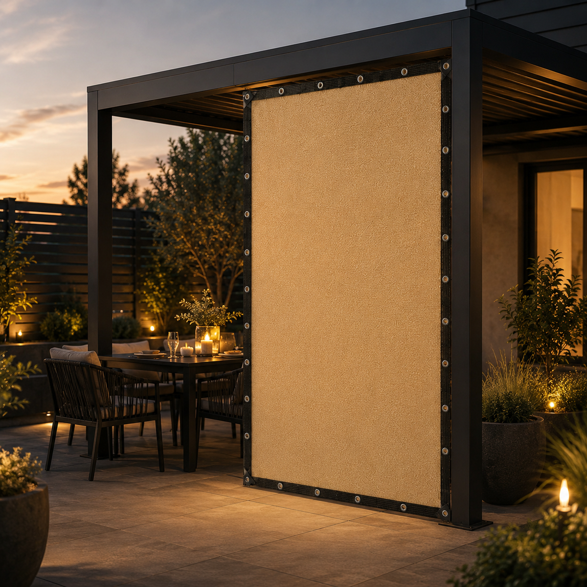 Pergola Side Panel - Gazebo Side Wall Sun & Wind Screen
