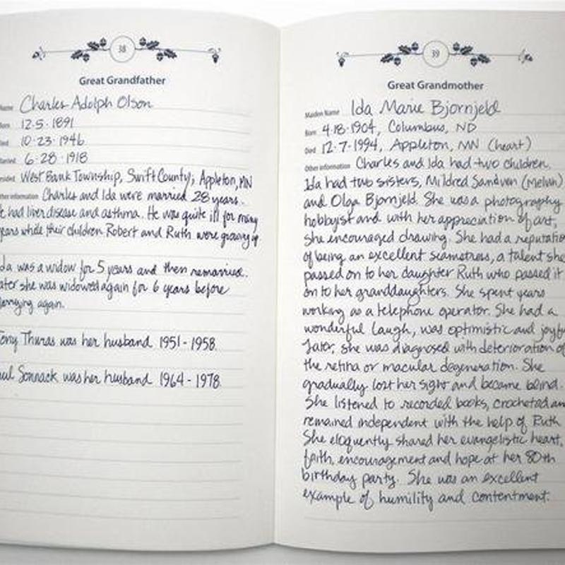 Personalized Family Tree and Memory Notebook