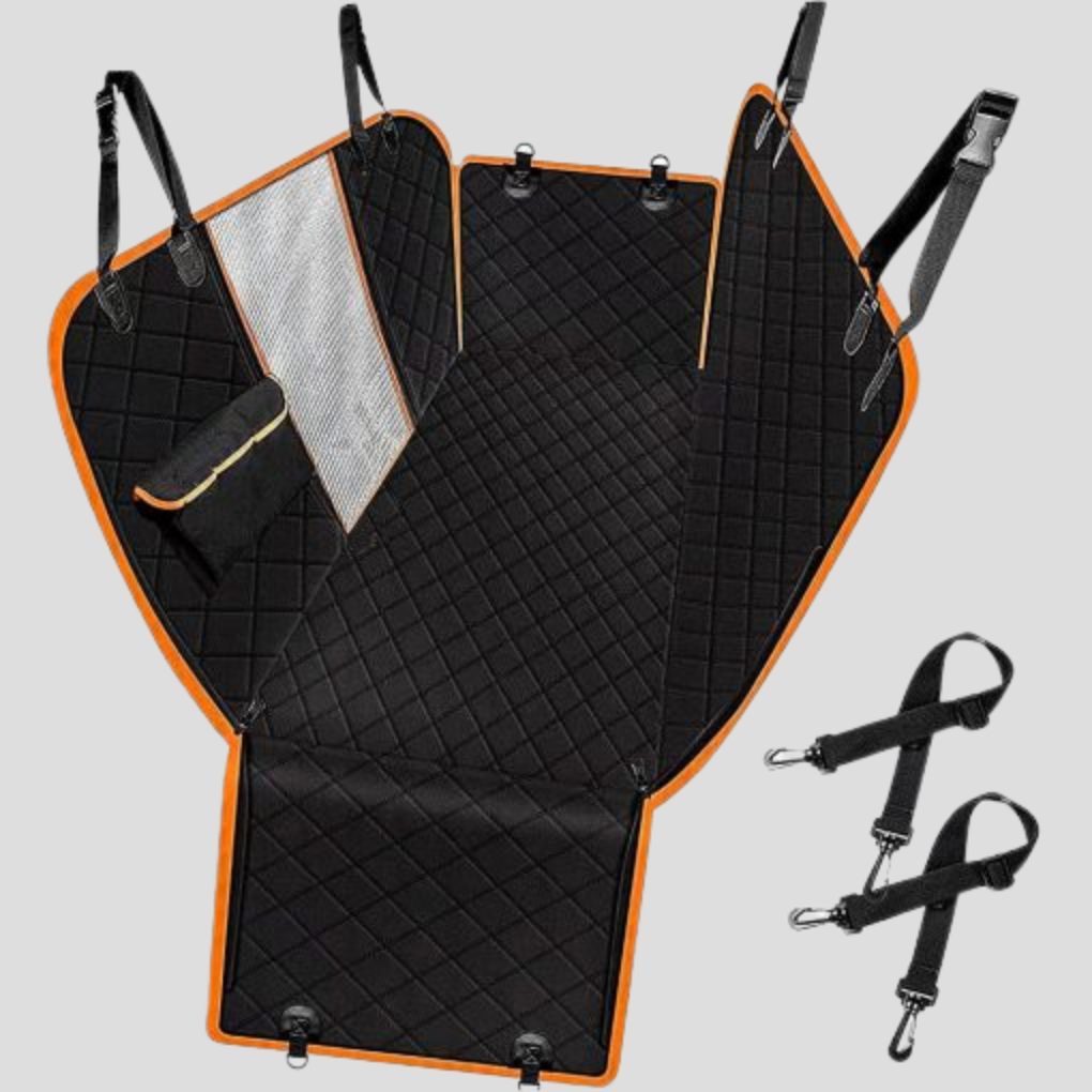 Pet Car Seat & Trunk Protector with Storage Pockets