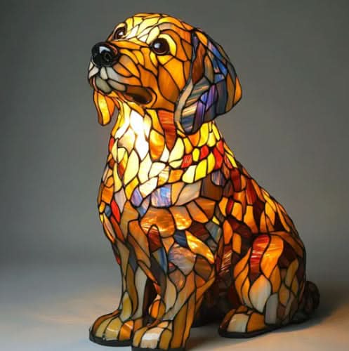 Pet Design Night Light with Warm Light and USB-Powered Switch