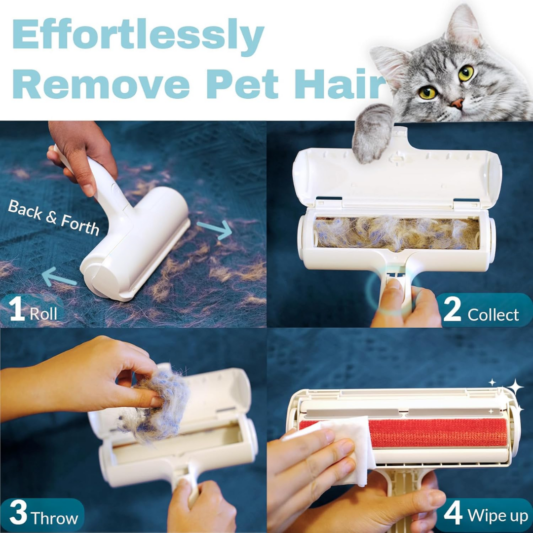 Pet Hair Remover - Self-Cleaning Lint Roller for Pets