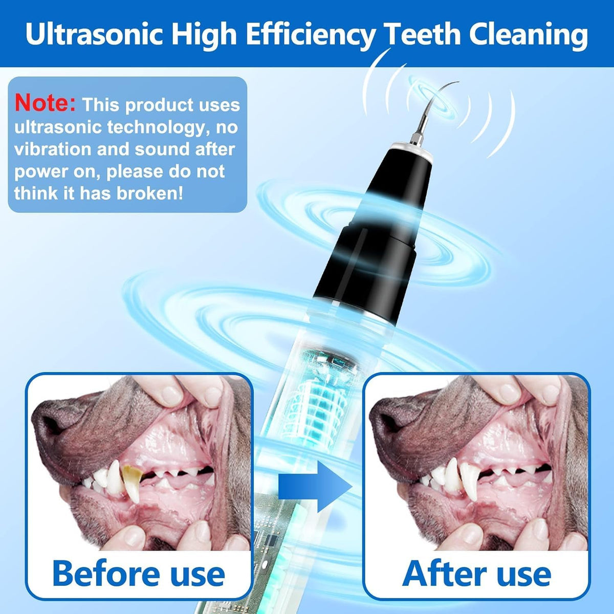 Pet Tartar Remover - Ultrasonic Tooth Cleaner