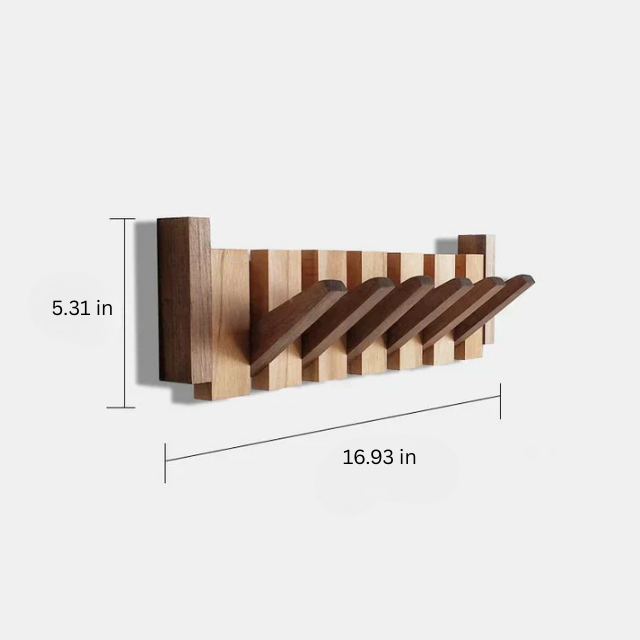 Piano-Inspired Wall-Mounted Coat Rack & Organizer - Modern Design