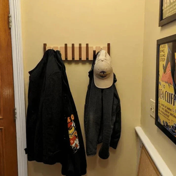 Piano-Inspired Wall-Mounted Coat Rack & Organizer - Modern Design
