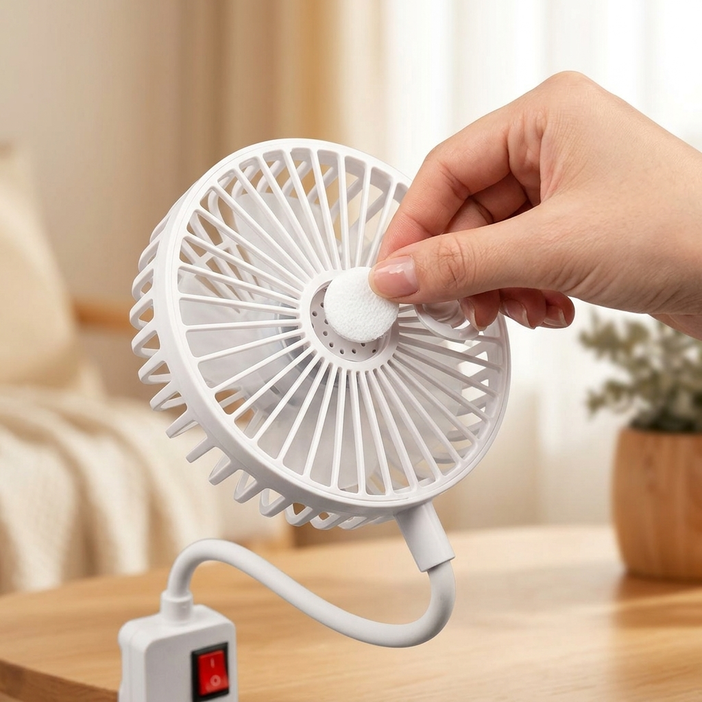 Plug-In Mini Fan with Flexible Neck