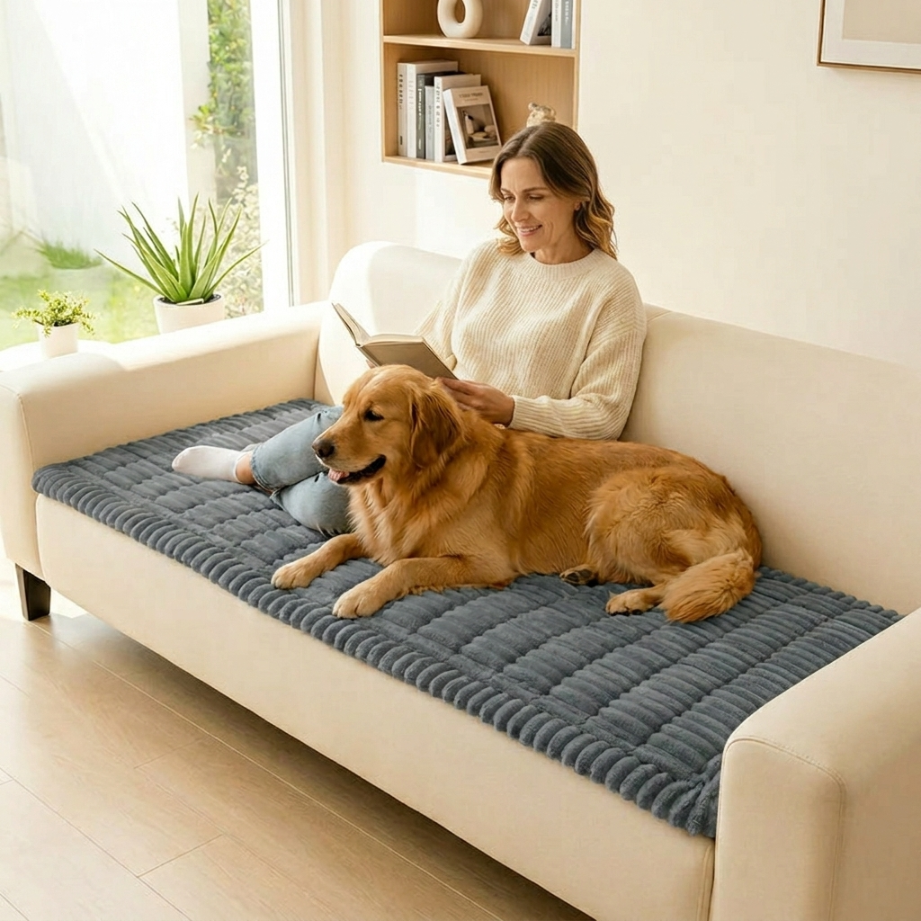 Plush Non-Slip Pet Sofa Protector