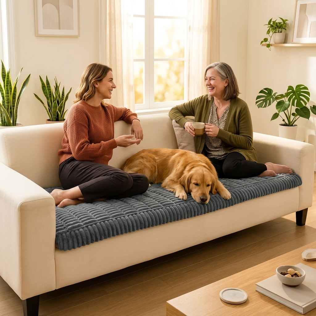 Plush Non-Slip Pet Sofa Protector