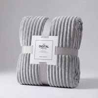 Plush Ribbed Throw Blanket