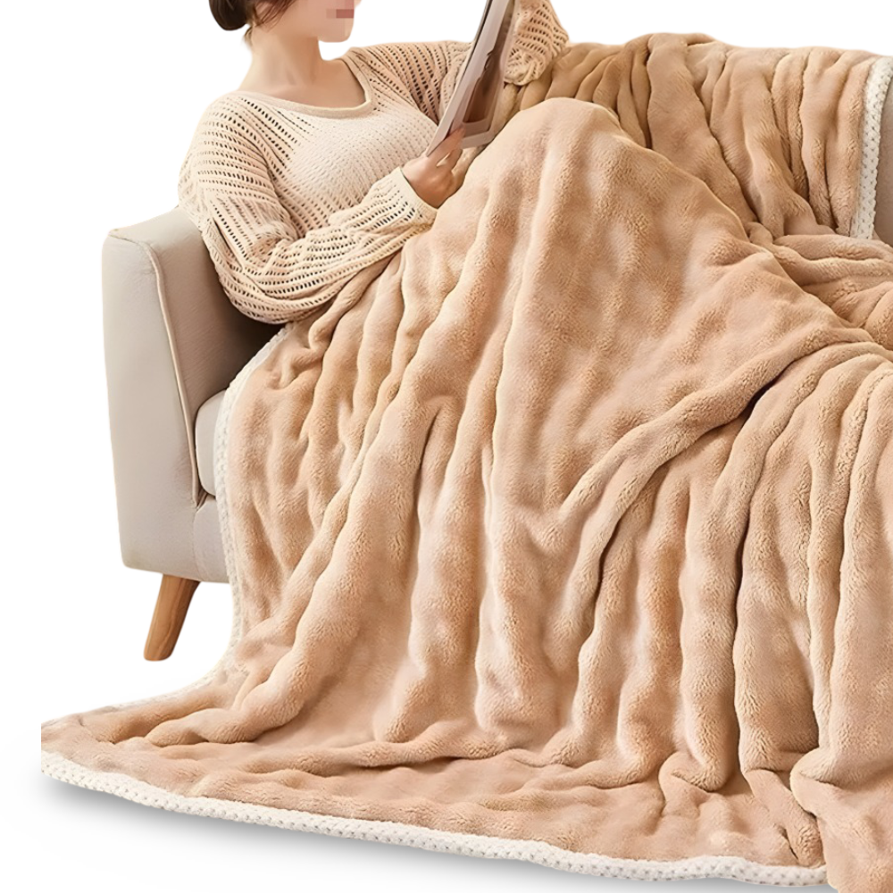 Plush Winter Cozy Blanket – Double-Sided Ultra-Soft Blanket for Sofa and Bed