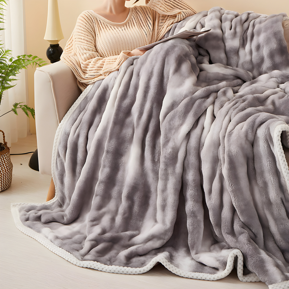 Plush Winter Cozy Blanket – Double-Sided Ultra-Soft Blanket for Sofa and Bed