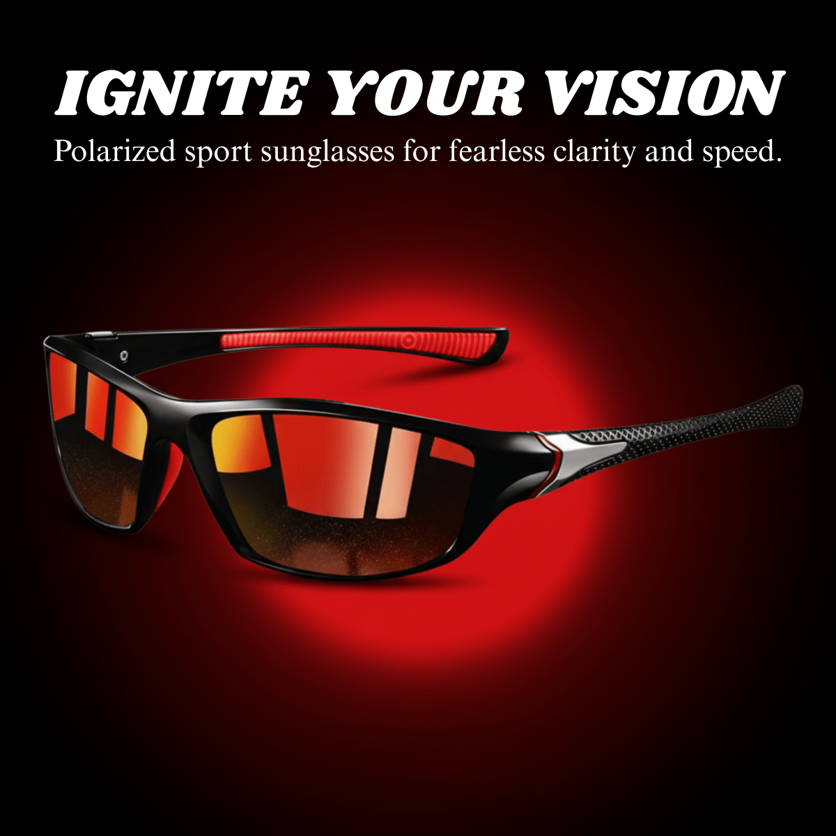 Polarized Sunglasses with UV400 Protection and Rubber Grip