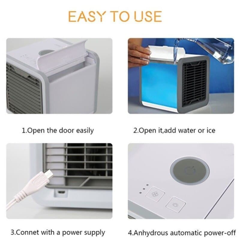 Portable 3-in-1 Air Cooler, Fan, Humidifier & Purifier