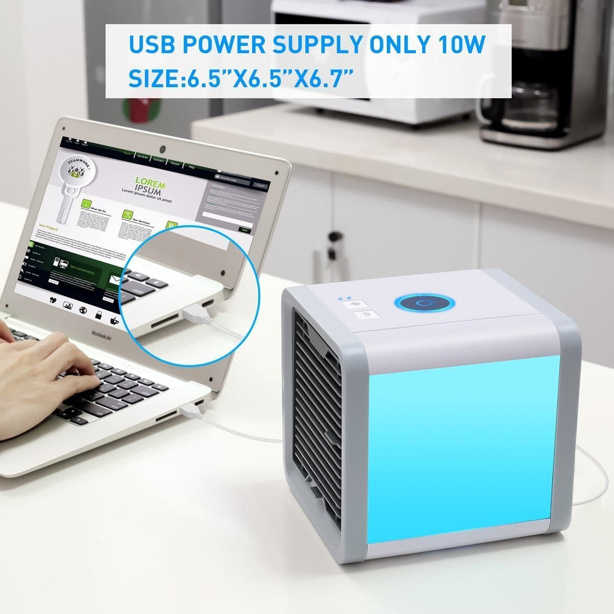 Portable 3-in-1 Air Cooler, Fan, Humidifier & Purifier