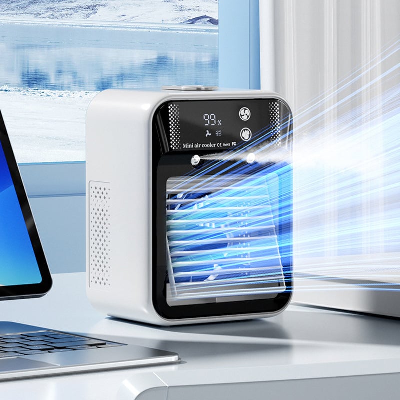 Portable 3-in-1 Cooling Fan with 2 Mist Speeds