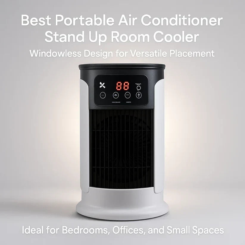 Portable Air Conditioner - Energy-Efficient & Ventless Design for Home, Office, and Dorm Room Use