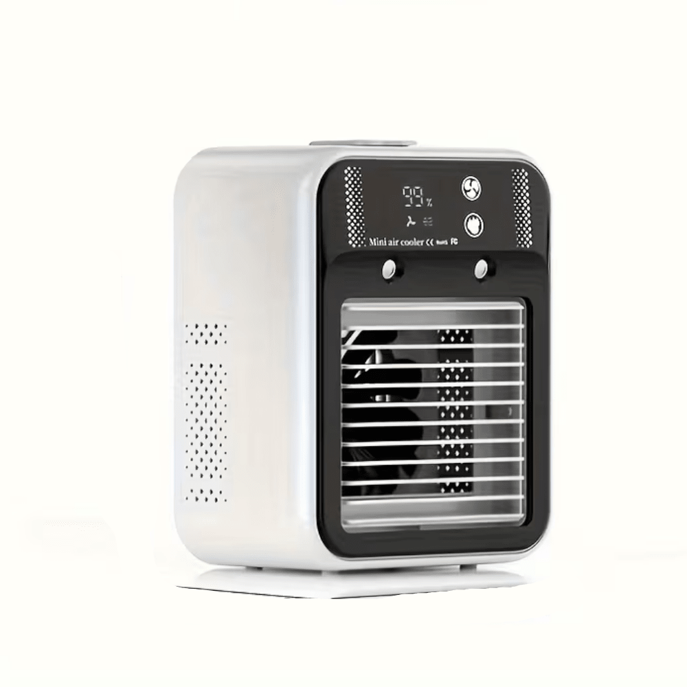 Portable Air Conditioner Fan with Rechargeable Battery and Adjustable Speed – Compact USB Cooling Device for Home and Travel